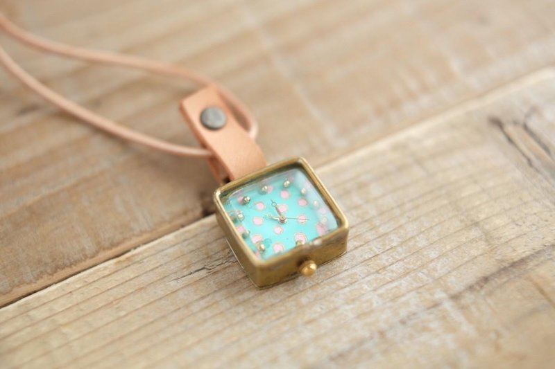 [Make-to-order production] watch from the neck to spare dot green s N - 女表 - 其他金属 蓝色