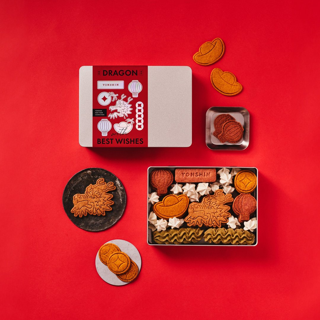 新年饼干礼盒 龙凤呈祥 - 手工饼干 - 银 银色