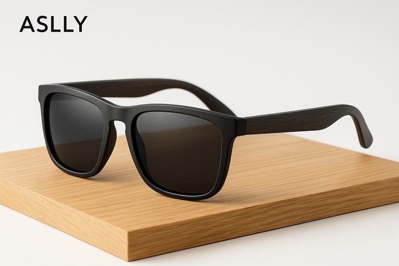 ASLLY 木质黑 Polarized 太阳眼镜  环保 UV400 防护 - 眼镜/眼镜框 - 木头 黑色
