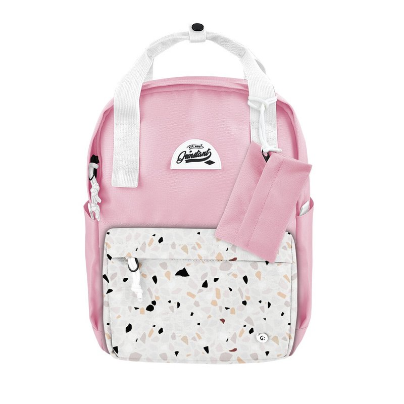 Grinstant混搭可拆组式13寸后背包 - 梦幻系列 (粉红配碎石) - 后背包/双肩包 - 聚酯纤维 粉红色