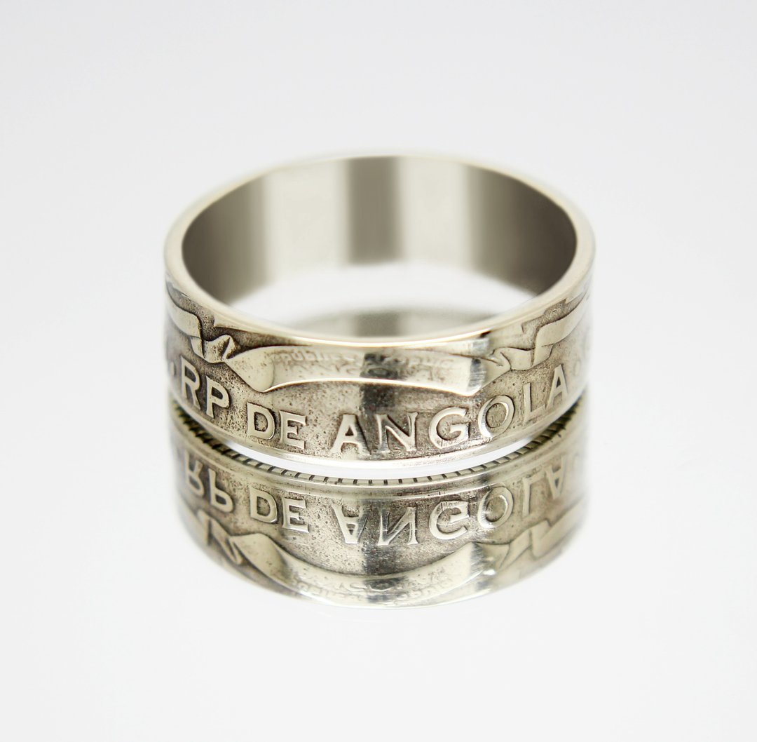 Angola Coin Ring 20 kwanza 1975 coin rings for men coin rings for women - 戒指 - 其他金属 