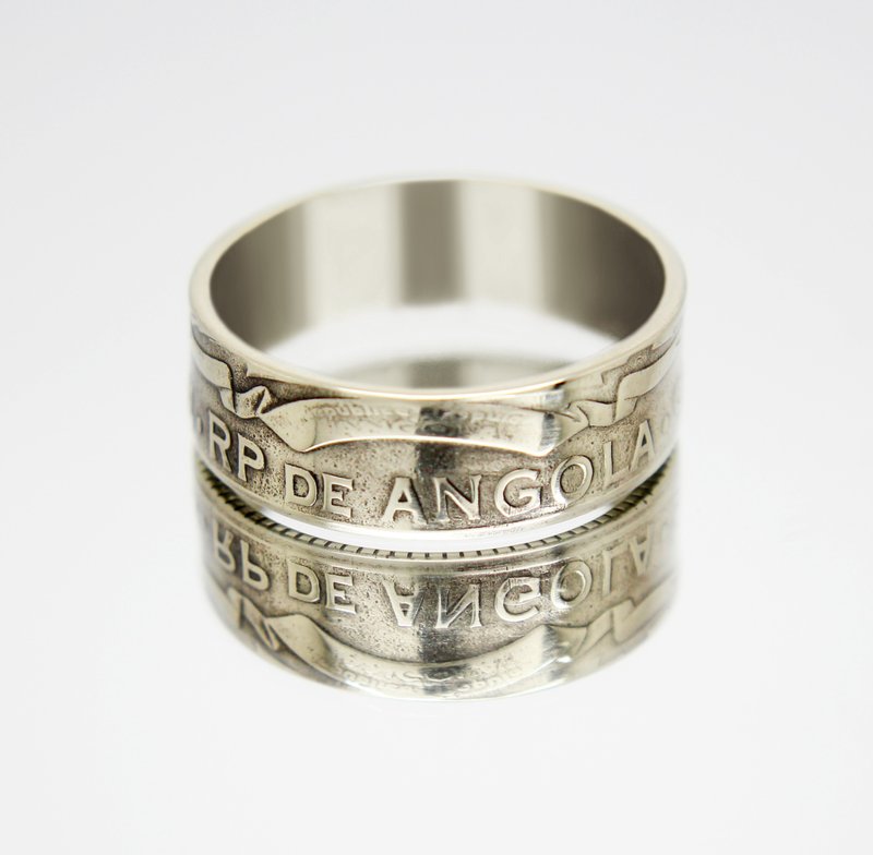 Angola Coin Ring 20 kwanza 1975 coin rings for men coin rings for women - 戒指 - 其他金属 