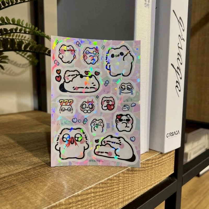 坏喵与毛喵 - 手帐贴纸 (共3款)+雷射贴纸/日记贴/透明贴纸 - 贴纸 - 纸 