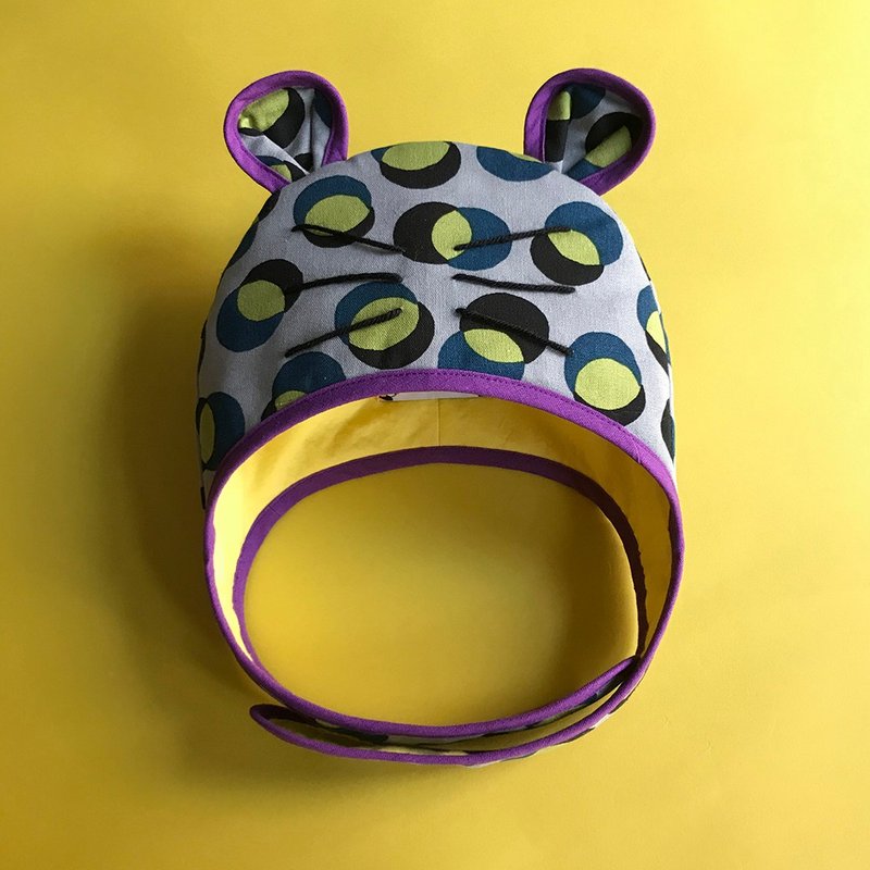 点点老虎帽/ 帽子 老虎年 2022 新年 交换礼物 遮耳帽款 套头帽 - 帽子 - 棉．麻 紫色