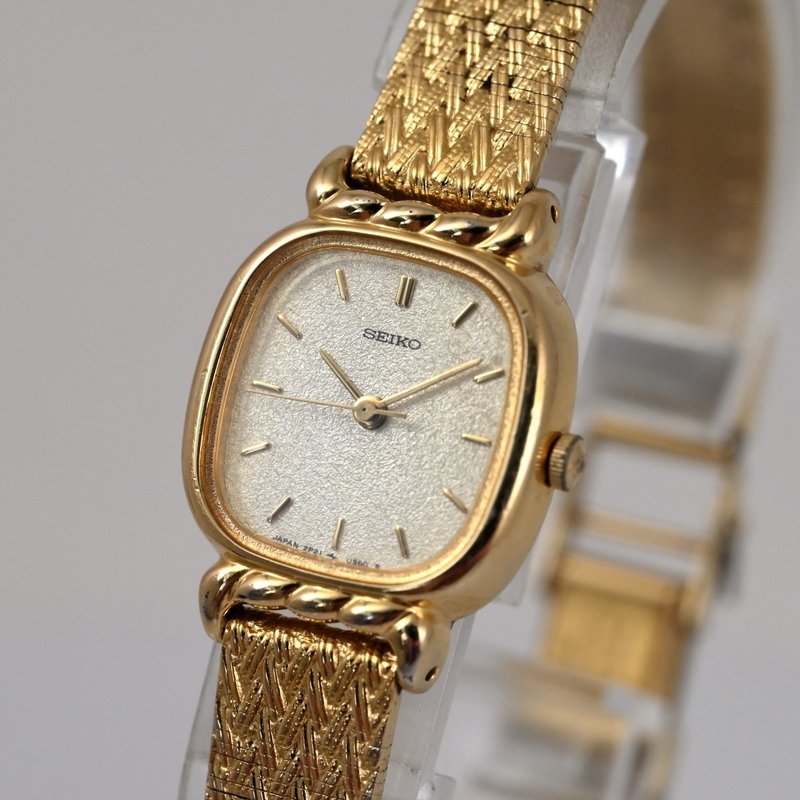 SEIKO 女表 石英表 金色 2P21-5340 VINTAGE 手表 古董表 复古手表 - 女表 - 不锈钢 金色