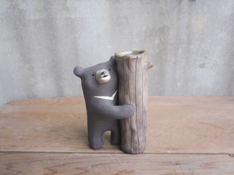 找一棵栖身的树-台湾黑熊(左) - 摆饰 - 陶 黑色