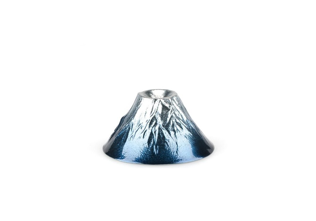 蓝色富士山风情杯 - 酒杯/酒器 - 贵金属 银色