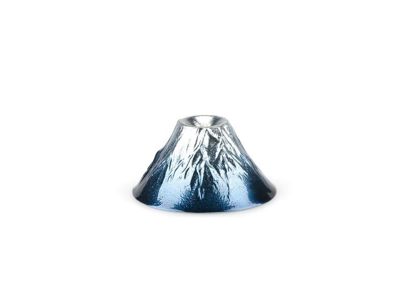 蓝色富士山风情杯 - 酒杯/酒器 - 贵金属 银色