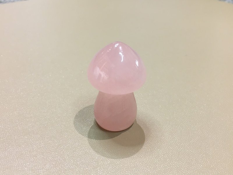 粉晶磨菇造型摆件 - 改善人缘 增加姻缘 - 摆饰 - 水晶 