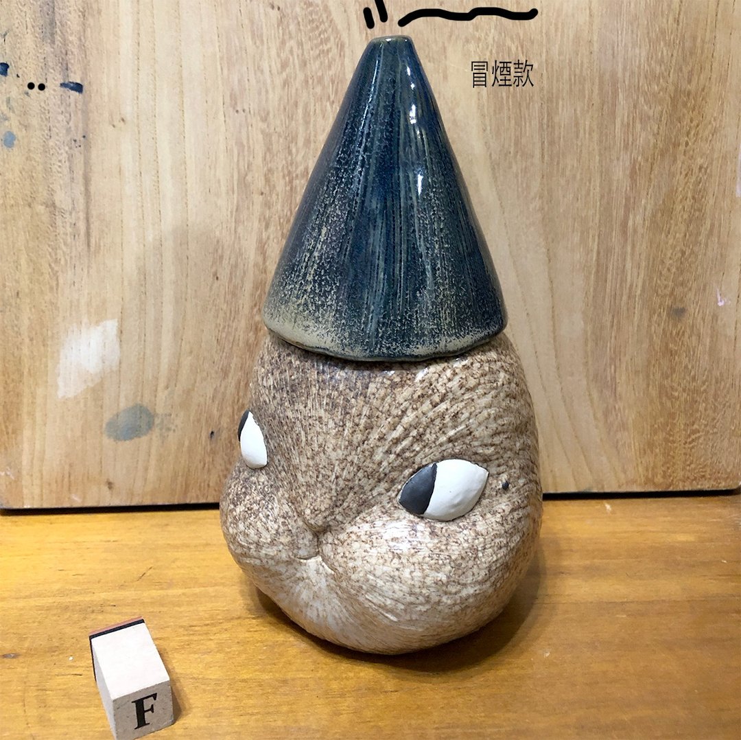 emmaAparty手工窑烧高帽猫杯 - 其他杯子 - 陶 