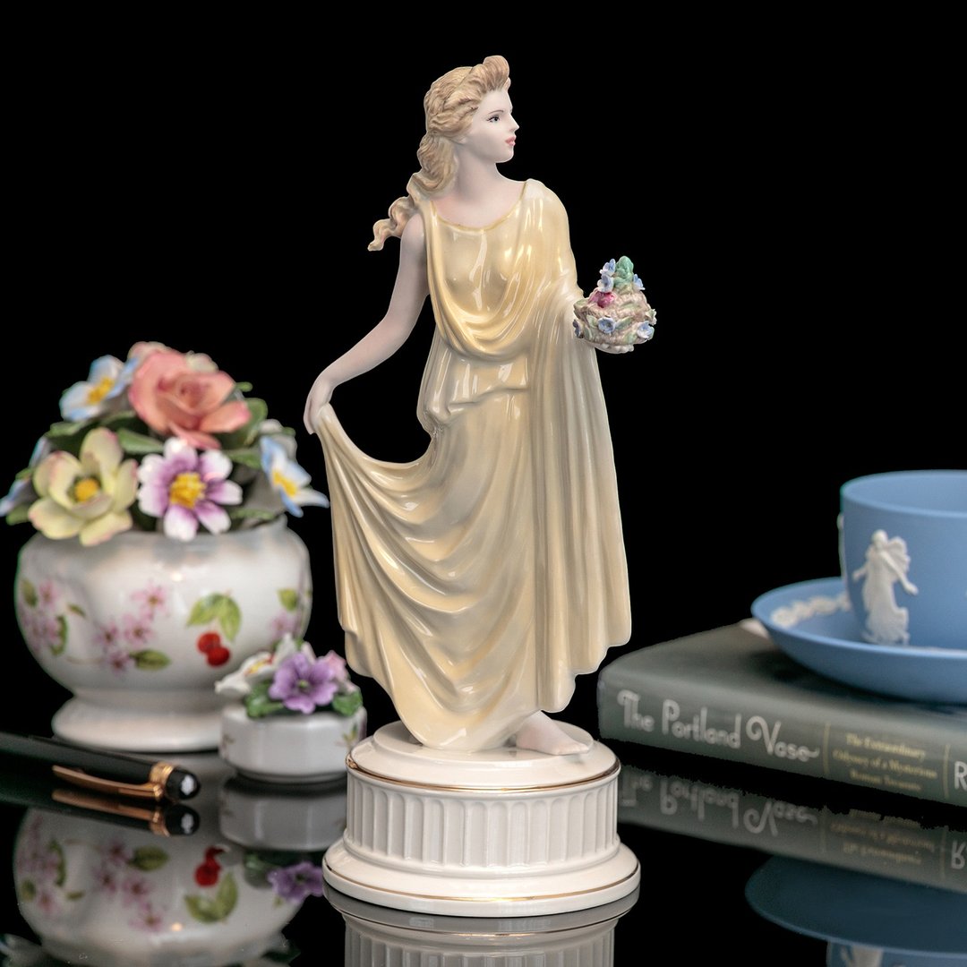 英国制Wedgwood风姿绰约手绘彩色跳舞女神限量瓷偶雕像雕塑fourth - 摆饰 - 瓷 