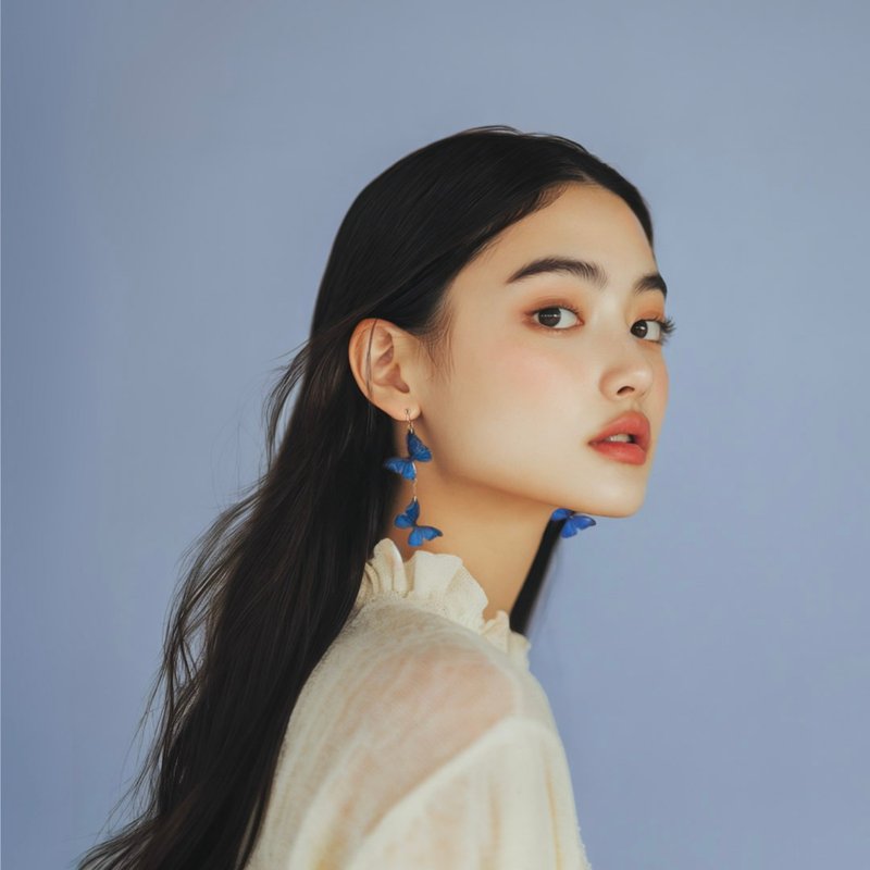 VERY OCEAN BLUE - 耳环/耳夹 - 其他材质 蓝色