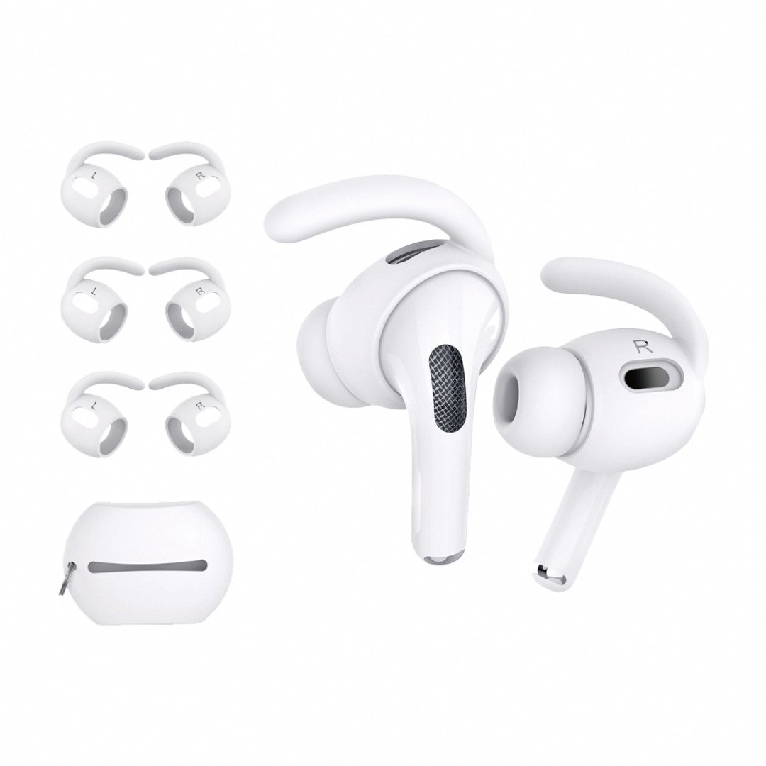AirPods Pro 2代 运动款防掉耳挂式耳机套(三组入) - 数码小物 - 硅胶 白色