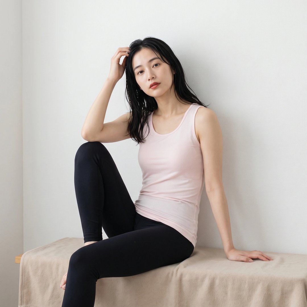 日本制造 100% 纯棉细肩带背心 桃粉色 附衬垫 女款 棉 弹性 质感睡衣 内着 天然材质 日本制 夏季居家服 - 女士内衣裤 - 棉．麻 粉红色