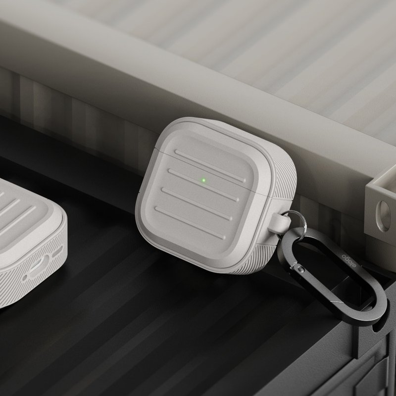 AirPods 4 Armor军规防摔耳机壳 (附扣环) - 耳机收纳 - 硅胶 多色