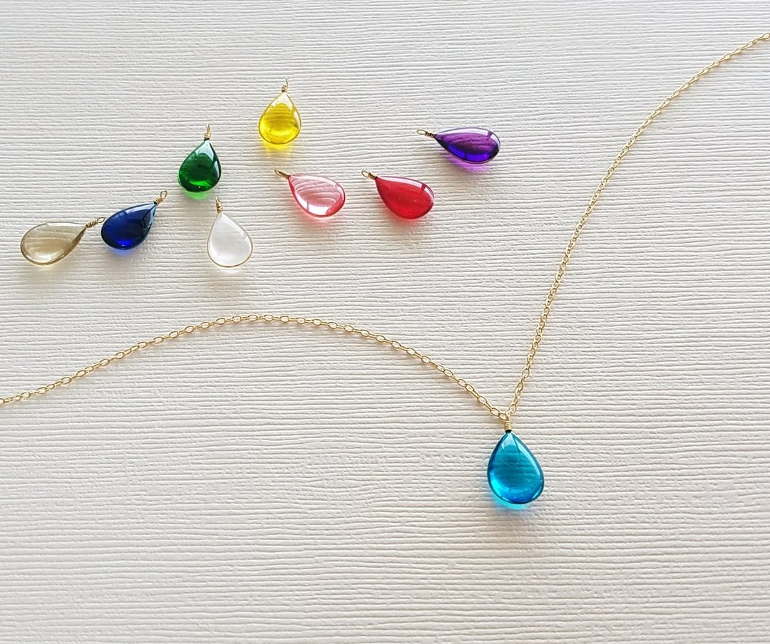 colour dew simple necklace - 项链 - 树脂 多色