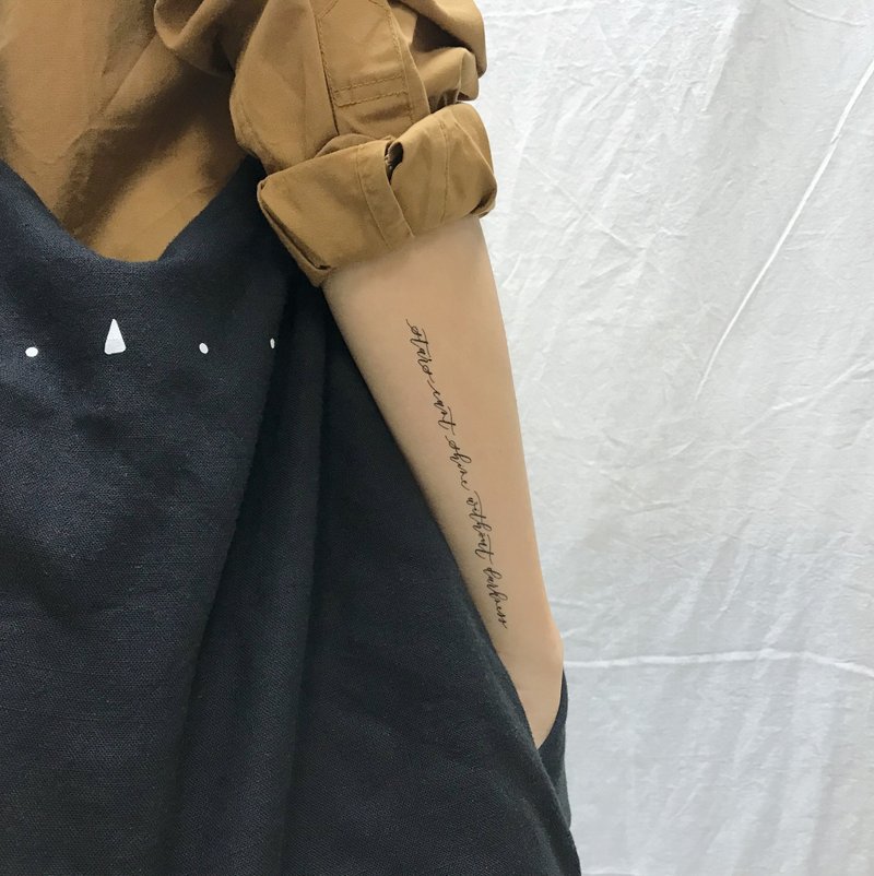 cottontatt stars cant shine without darkness 纹身贴纸 - 纹身贴 - 其他材质 黑色