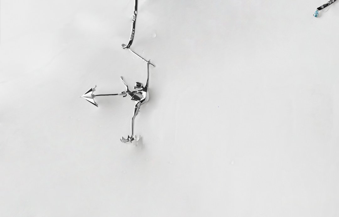 雨中寻梦 - 首饰组合项链/ 耳环 / 胸口针 - 胸针 - 其他金属 银色