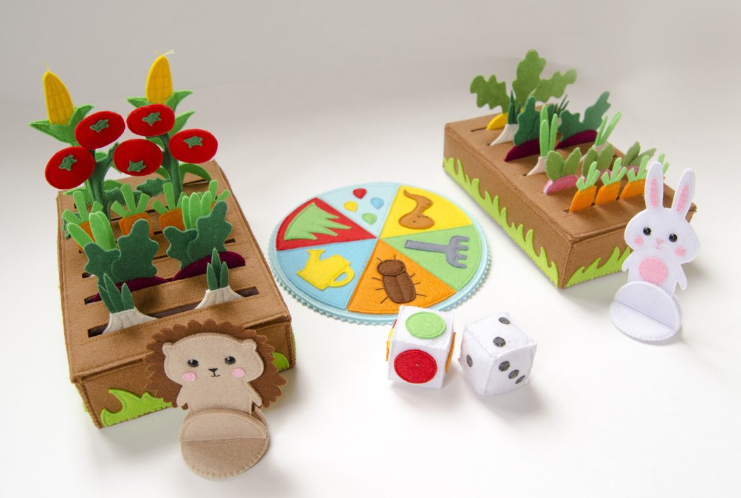 Boardgame Save vegetable garden, eco toy - 桌游/玩具 - 环保材料 绿色