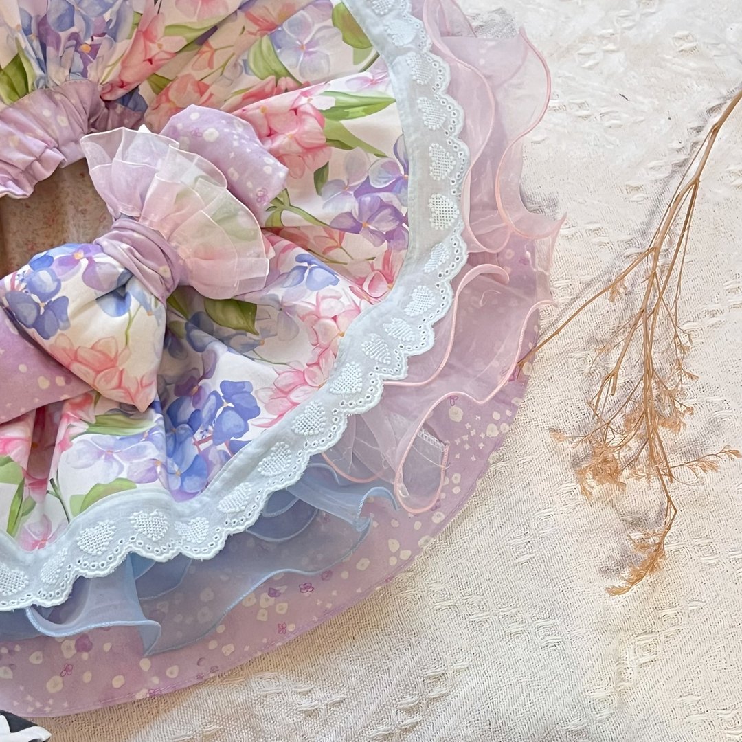浪花澎澎屁裙-绣花球弥月收涎抓周生日派对送礼拍照// - 童装裙 - 棉 多色