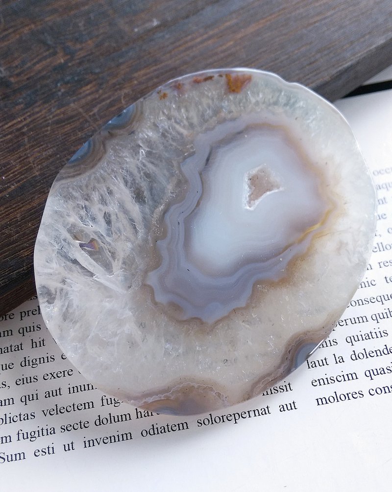 Agate 马达加斯加产地 玛瑙片 打磨件 摆设装饰  摆件 天然矿石 - 摆饰 - 其他材质 