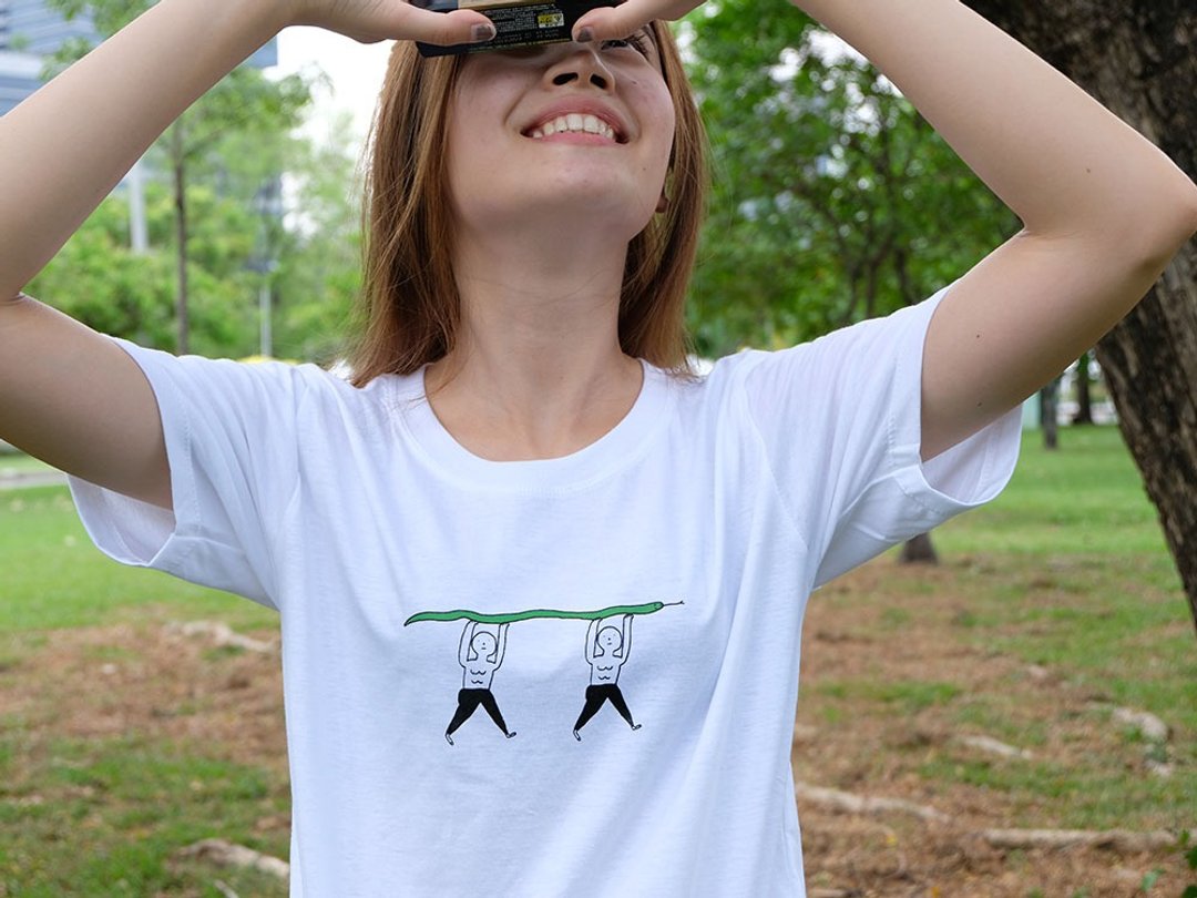 A "Green snake" Shirt - 女装 T 恤 - 棉 绿色