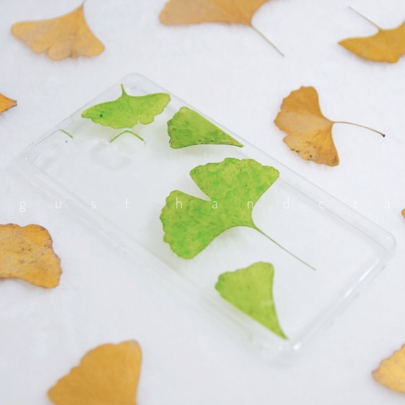 银杏叶 • 干花手机壳 - 手机壳/手机套 - 植物．花 绿色