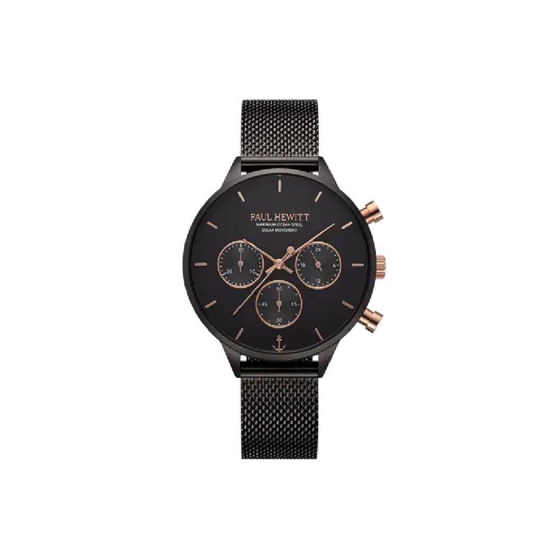 Watch Oceanpulse Line Black Black Mesh Black - 对表/情侣表 - 不锈钢 黑色