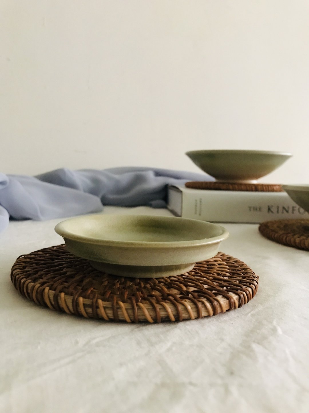 Déjà vu Ceramics 竹林陶制碟 - 浅碟/小碟子 - 陶 绿色