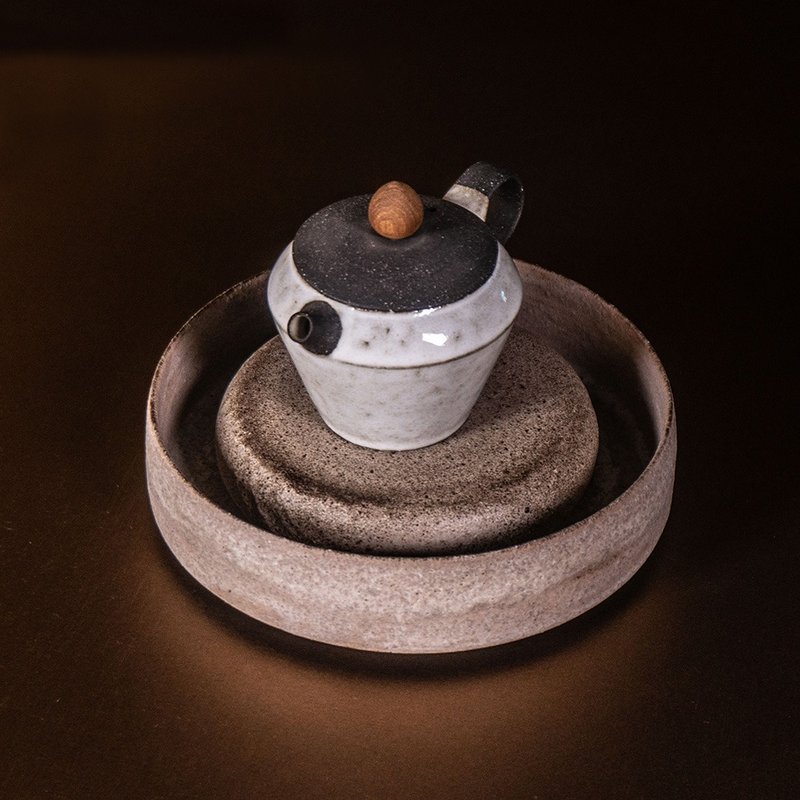 无我系列-两件式茶盘 / 壶承 - 茶具/茶杯 - 陶 咖啡色
