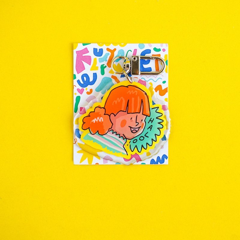 Fluffy Omelet - KEYCHAIN / 胸针 / PHONE GRIP - HALOO GIRL - 吊饰 - 压克力 橘色