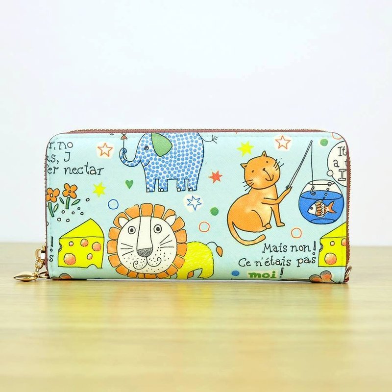 手作好礼 ‘双夹层长夹’卡通动物皮夹 长夹/情人节 交换礼物 新年 - 皮夹/钱包 - 真皮 