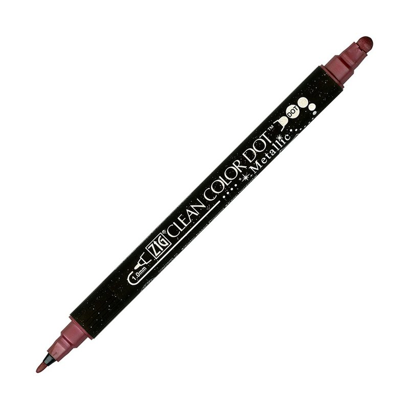 【Kuretake 日本吴竹】ZIG Clean Color Dot 点点笔 金属色 红色 - 其他书写用品 - 塑料 红色