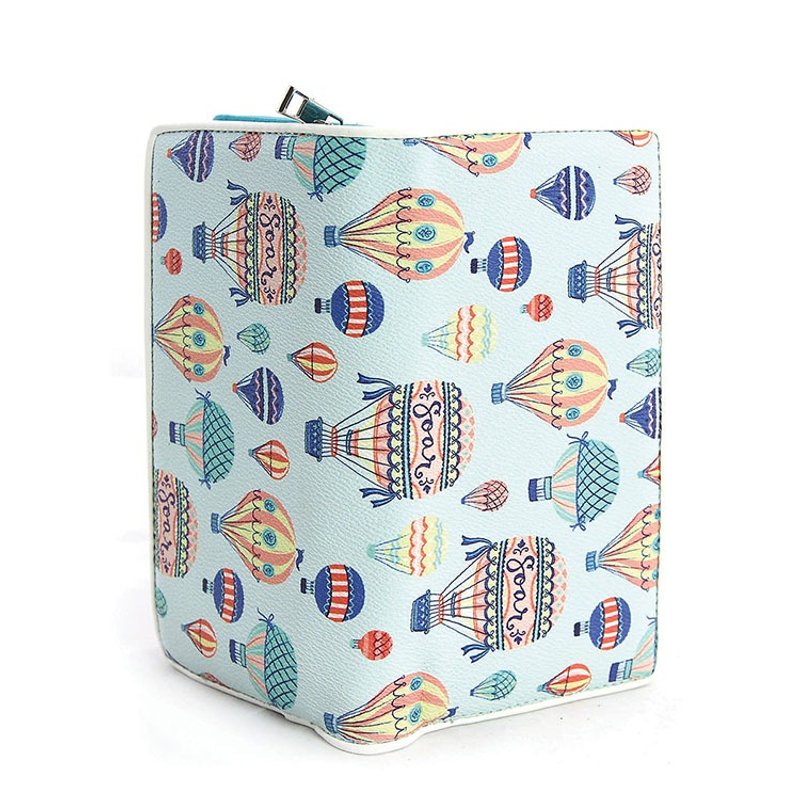 Ashley. M 爱雪莉 Anne Was Here –缤纷的热气球转印童趣皮夹 A66505UB 现货贩售 - 皮夹/钱包 - 真皮 蓝色