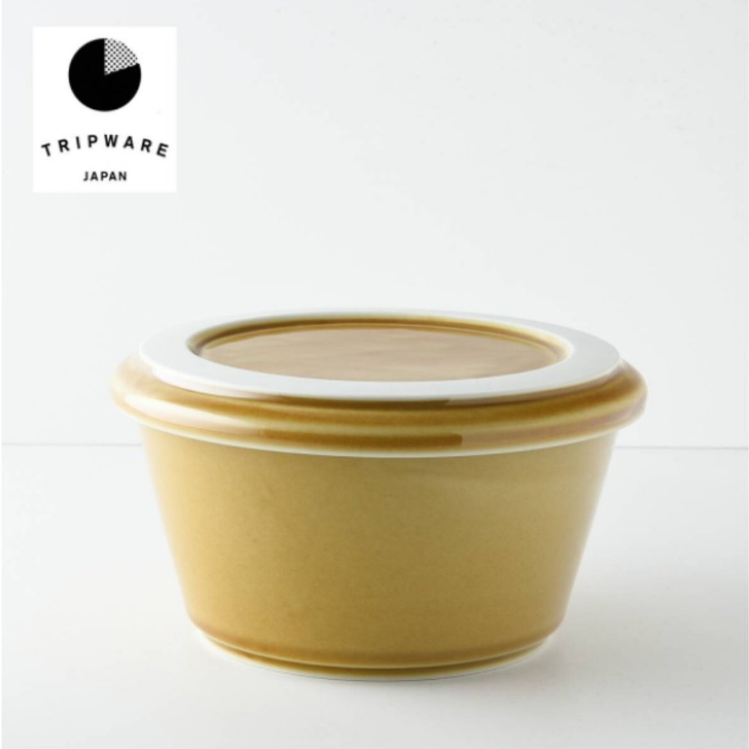 【Trip Ware Japan】直碗盖组 日本制 美浓烧 (焦糖棕) - 盘子/餐盘/盘架 - 陶 