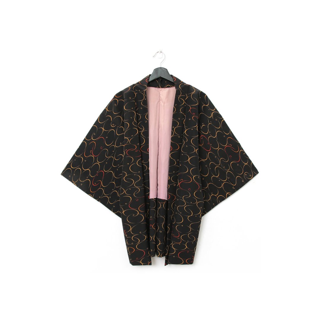 Back to Green-日本带回羽织 环状链接 /vintage kimono - 女装休闲/机能外套 - 丝．绢 