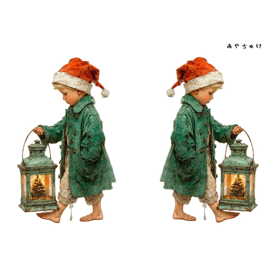 【11月新品2】08-108-0070 人物贴纸 圣诞复古风 - 贴纸 - 纸 