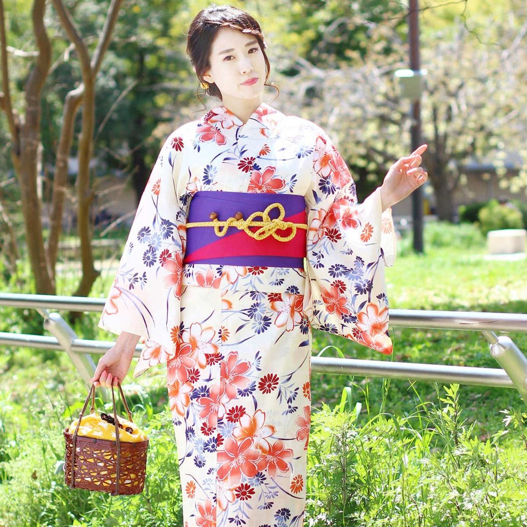 日本 和服 女性 浴衣 腰封 2件组 F Size x04-4c yukata - 其他 - 棉 红色