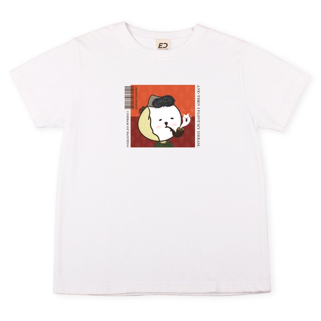 【台丸vs名画】梵谷  短T/男T恤/T-Shirt/女上衣/中性T恤 - 男装上衣/T 恤 - 棉 白色