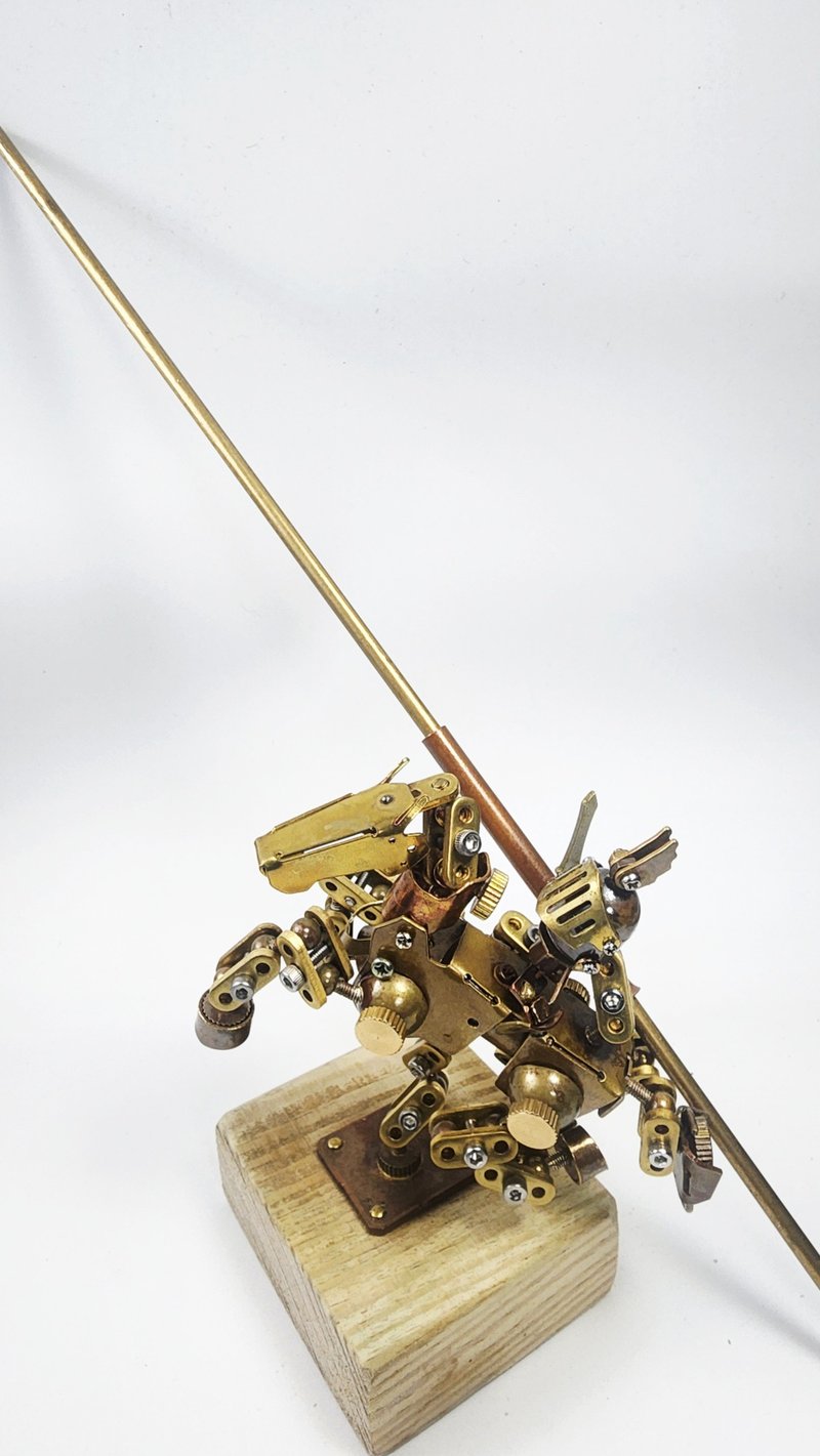 冲锋骑士 - 多关节可动 - 玩偶/公仔 - 铜/黄铜 咖啡色