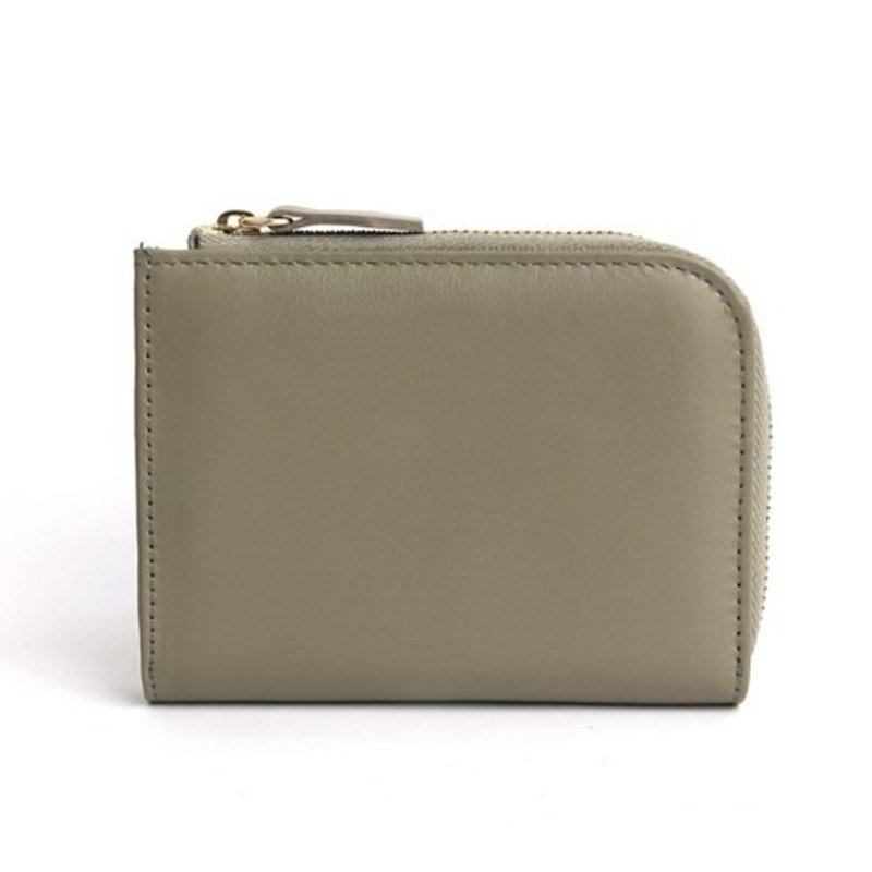 韩国Socharming-Tidy Leather Wallet-Gray - 零钱包 - 其他材质 