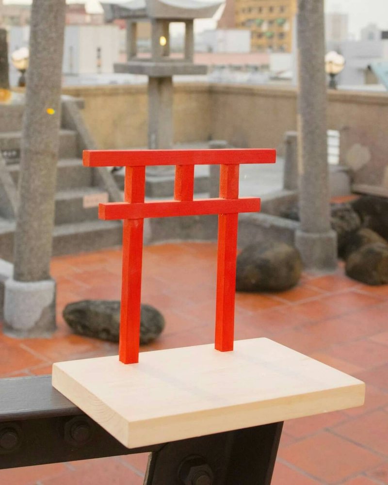 鸟居名片座 加大版 - 摆饰 - 木头 咖啡色