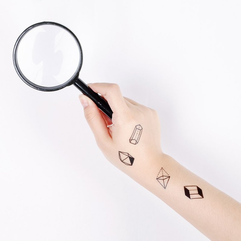 刺青纹身贴纸 -  立体概论 几何形 Surprise Tattoos - 纹身贴 - 纸 黑色