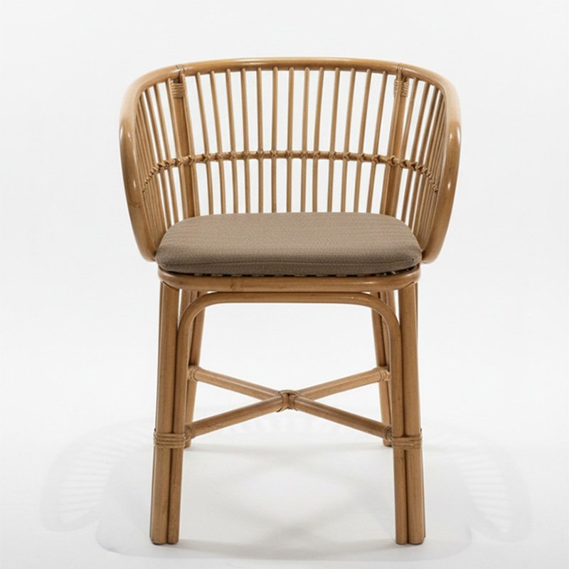 藤芯扶手餐椅 - 椅子/沙发 - 其他材质 黄色