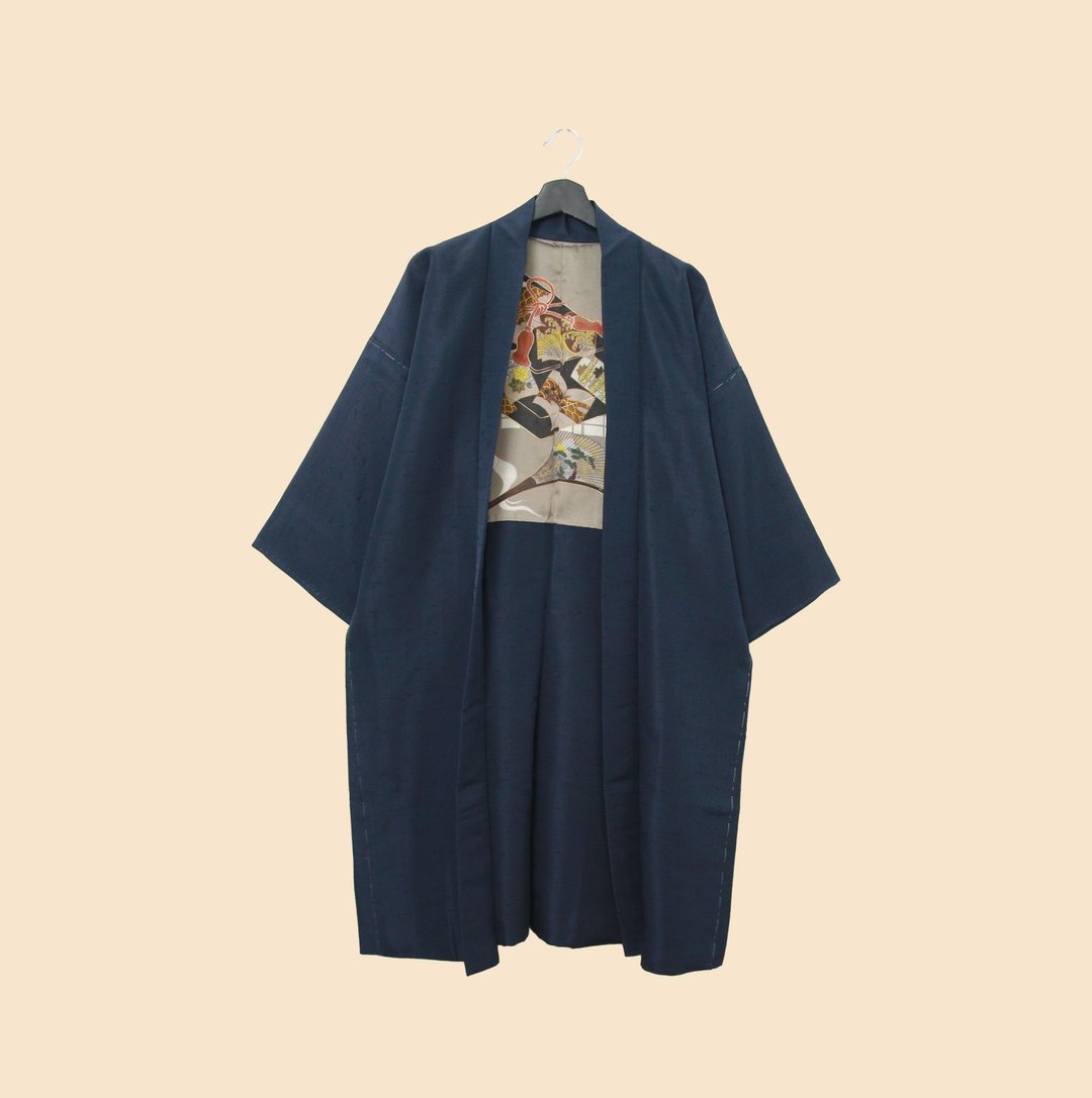 Back to Green-日本男款羽织 能面 宝盒 /vintage kimono - 其他 - 丝．绢 