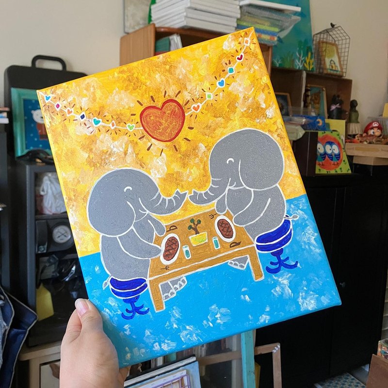 原画 ∣ 小象的约会 - 画框/相框 - 其他材质 多色