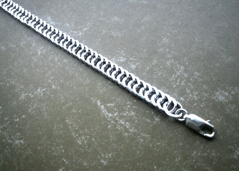 纯银双扇古巴手链 - 手链/手环 - 纯银 银色