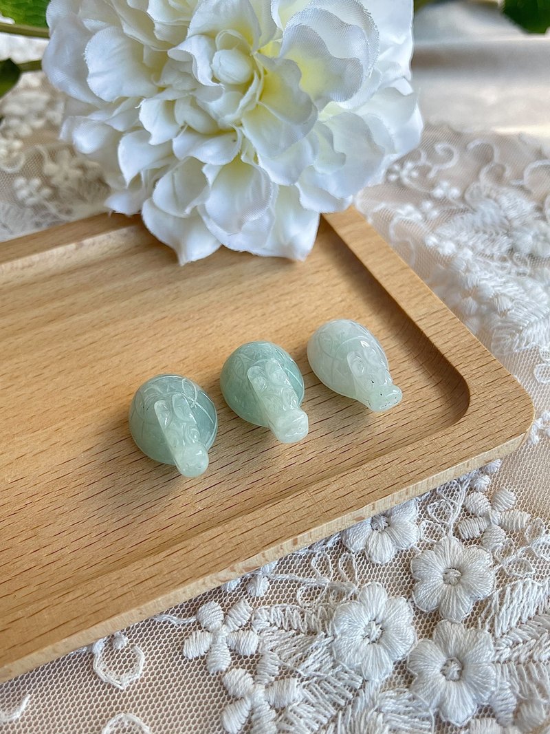 可爱胶感龙龟家族    |天然缅甸翡翠 - 吊饰 - 玉石 
