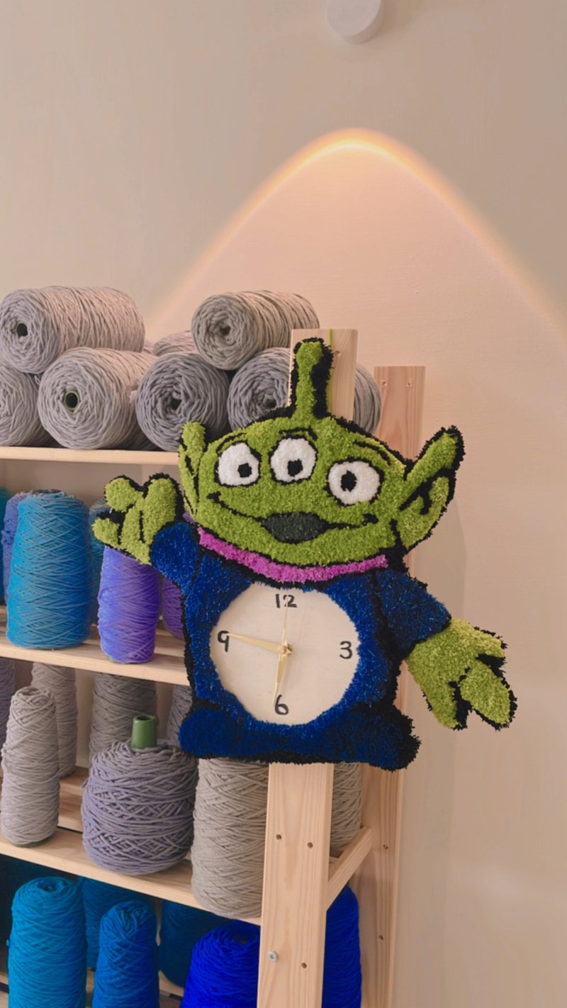 台南可水洗手作tufting毛绒时钟体验课程 - 编织/羊毛毡/布艺 - 棉．麻 