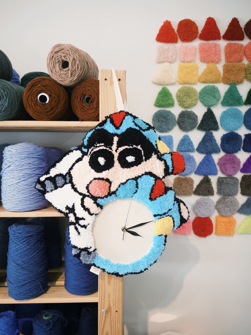 台南可水洗手作tufting毛绒时钟体验课程 - 编织/羊毛毡/布艺 - 棉．麻 